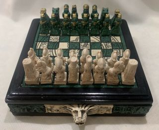 Rare Vintage Hand - Carved Chess Set - One Of A Kind - From A Collector - No Box