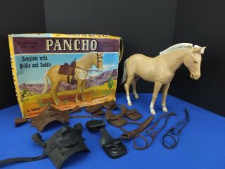 Rare Vintage Johnny West Pancho Pony Near Complete Marx Canadian Version