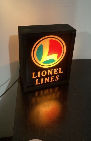 Lionel Trains Lighted Rare Dealer Advertising Sign