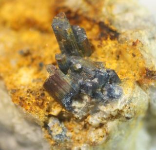 Blue Fluorapatite Crystals: King Lithia Mine,  South Dakota - Rare Classic