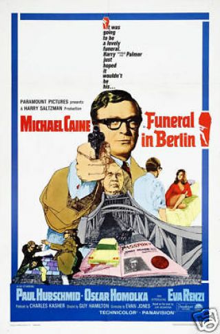 Funeral In Berlin Michael Caine Vintage Movie Poster Print