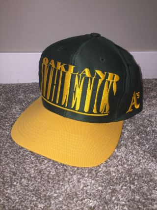 Vintage Oakland Athletics Snapback Hat Rare Logo 7
