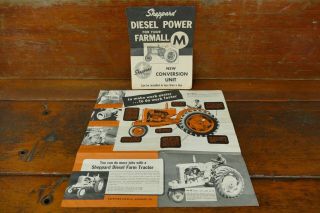 Rare Vintage Sheppard Diesel Tractors Foldout Sales Brochure Sd2 Sd3