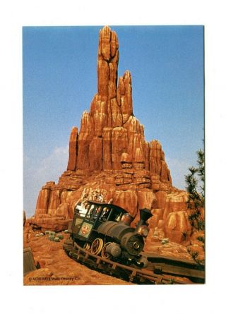 Rare Vintage Tokyo Disneyland " Big Thunder Mountain " Post Card 1989