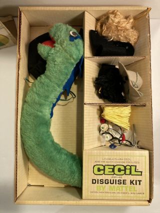 Vintage Rare Cecil The Serpent And His Disguise Kit Mattel W/box