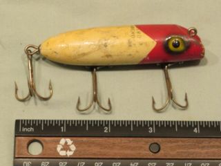 Vintage South Bend Bass Oreno 973 Wood Fishing Lure,  Red/white