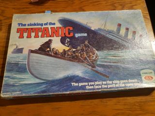 Rare 1976 The Sinking Of The Titanic Board Game By Ideal Toy Corp
