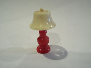 Vintage Renwal Dollhouse Red Table Lamp No L71
