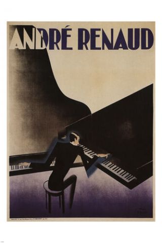 André Renaud Vintage Ad Poster Paul Colin France 1929 24x36 First Rate