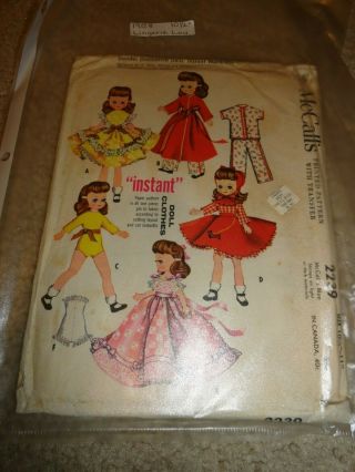 Vintage Doll Clothes Pattern For 8 " Betsey Mccall & Other 10 1/2 " Lingerie Lou