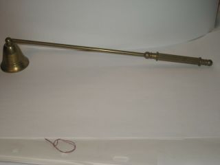 Vintage Brass Hinged Candle Snuffer 12 " Long