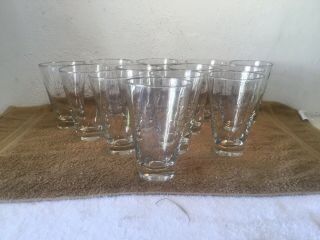13 Rare Find Libbey Mcm 1950’s Silver & Gold Atomic Starburst Drinking Glasses