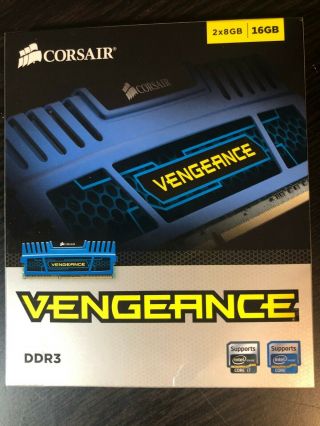 Corsair Vengeance 16gb (2 x 8GB) 1600MHz DDR3 (RARE BLUE) 2