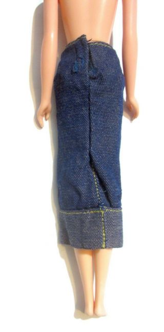 Vintage Barbie FRANCIE DOLL Blue Jean Denim Skirt Fits Vintage Francie Doll 2