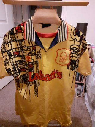 Rare Old Nottingham Forest Away 1995 Football Shirt Size Adults Large