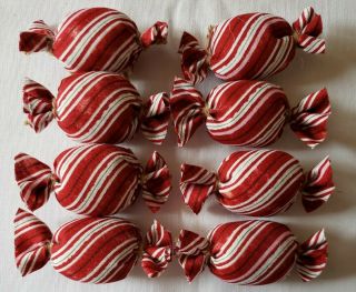 Primitive Bowl Filler Ornies/accents Valentine/christmas " Candy Kisses " 8 Pc Set