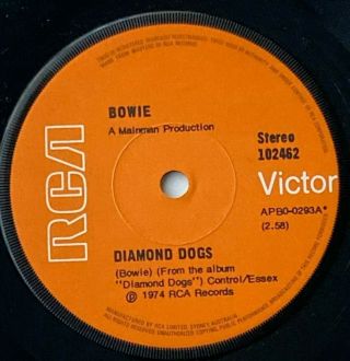 David Bowie - Diamond Dogs / Holy Holy.  Rare Aussie/oz Rca 7 " /45 (1974) Ex,  Cond