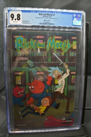 Rick And Morty 1 Sdcc Lenticular Variant Cgc 9.  8 Oni Press 1203/2000 2019 Rare