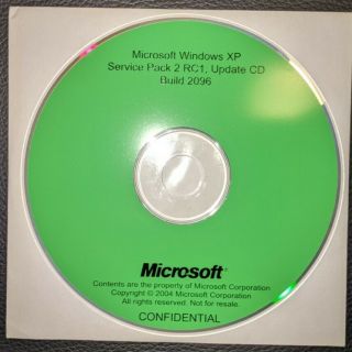 Rare: Microsoft Windows Xp Service Pack 2 Rc1,  Update Cd Build 2096 Tech Beta