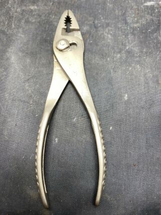 Vintage Rare Snap - On No.  34 Slip Joint Pliers Vacuum Grip 4 1/2” Made In Usa