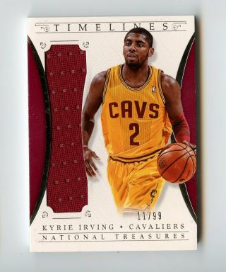 Kyrie Irving Jumbo Jersey 2013 - 14 National Treasures Timelines 11/99 Cavs Rare