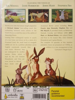 WATERSHIP DOWN RARE DVD TV COMPLETE TV ANIMATION CARTOON SERIES 39 - EPISODES SHOW 2