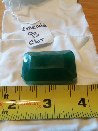 Rare 93 Cts Cwt Rough Cut Natural Emerald