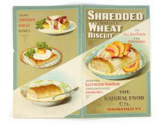 Shredded Wheat Adv Booklet Natural Food Co.  Niagara Falls,  Ny Antique 1890 - 1900s