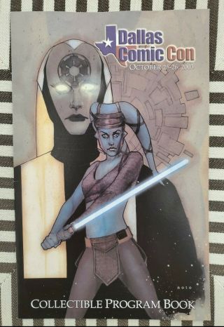 Dallas Comic Con Program - Star Wars Aayla Secura Mark Brooks Cover - Rare