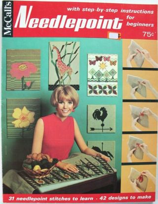 Vintage Mccalls Needlepoint Patterns Craft 42 Projects 31 Stitches For Beginners