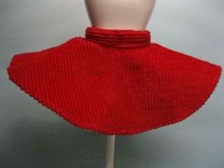 Vintage Pepper/tammy Family Doll Clothes - Red Corduroy Flare Skate Skirt Separate