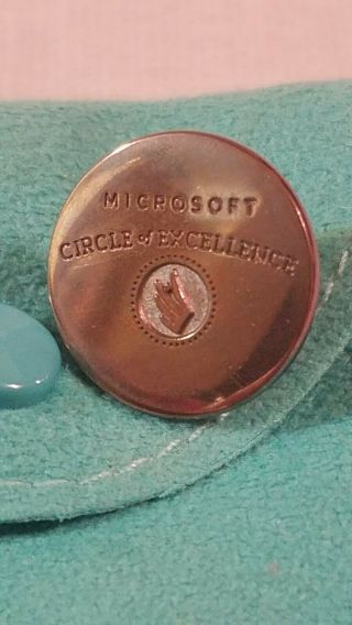 RARE VINTAGE TIFFANY & Co 925 STERLING SILVER MICROSOFT CIRCLE OF EXCELLENCE PIN 2