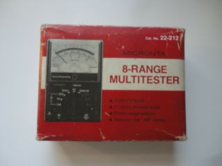 Micronta 8 - Range Multitester 22 - 212,  (2000 ohms/volt,  2 