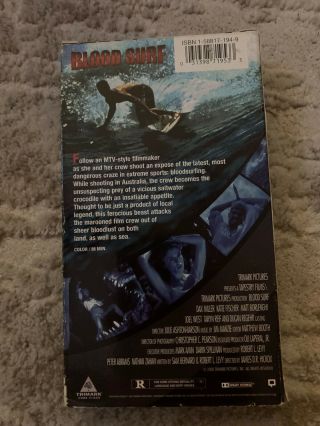 Blood Surf VHS Rare Alligator Horror Straight To Video 2