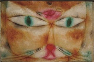 Paul Klee Cat And Bird Vintage Painting Art Poster Surrealism Cubism 24x36