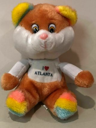 Vintage I Love Atlanta Cute Teddy Bear Plush Stuffed Animal