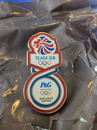 V Rare London 2012 Olympics Pin Badge P & G Sponsor Team Gb Lion Union Jack