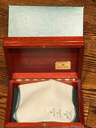 Very Rare 100 Authentic Vintage Rolex Wooden Box Case 69.  00.  09