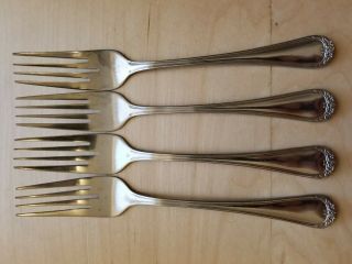 4 Antique,  Vintage Collectible Forks 7.  25 " Rogers Stainless - China