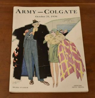 Rare 1936 Army Vs Colgate College Football Program -