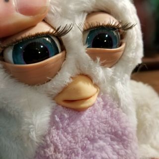 Furby baby 2005 emoto tronic white pink blue eyes ❤ HIGHLY RARE ❤ 3