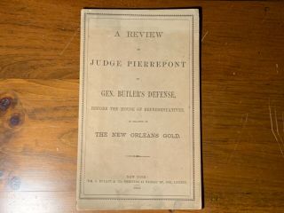 Rare 1865 Civil War Orleans Gold General Butler Theft Wraps 1st Ed Americana