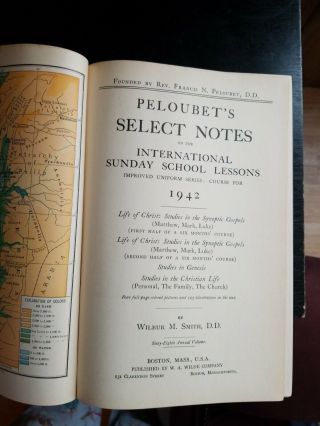 Peloubets Select Notes On The International Sunday School Lessons Antique 1942