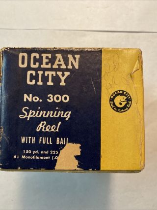 Vintage Ocean City No.  300 Spinning Reel Box (box Only)