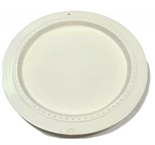 Nora Fleming Round Off White 15 " Dot Plate Platter Large Retired Rare Htf Chip