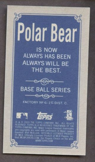 2020 Topps T206 T - 206 POLAR BEAR Back Parallel Will Smith DODGERS RARE SSP TO 33 2