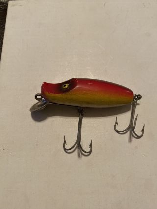 Vintage Paw Paw Fishing Lure In Rainbow Runt Style Color