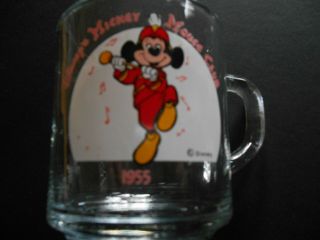 Rare Disney 1955 Vintage Antique Glass Mickey Mouse Club