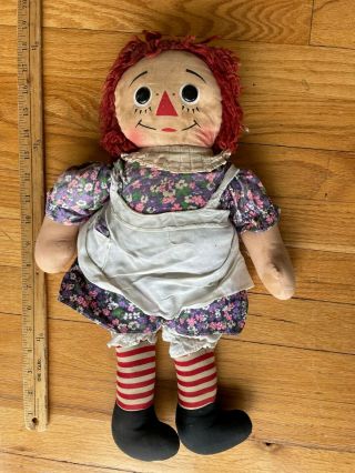 Vintage Raggedy Ann Doll Pull - String (doesn 