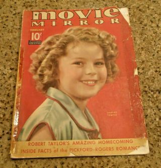 Movie Mirror Feb 1937 Shirley Temple Jean Harlow - Ross Alexander - Astaire - Donlevy